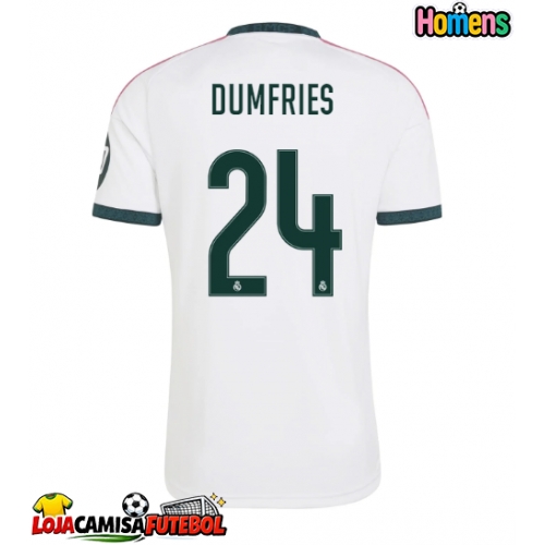 Camisa de Futebol Real Madrid Denzel Dumfries #24 Equipamento Principal 2026-27 Manga Curta